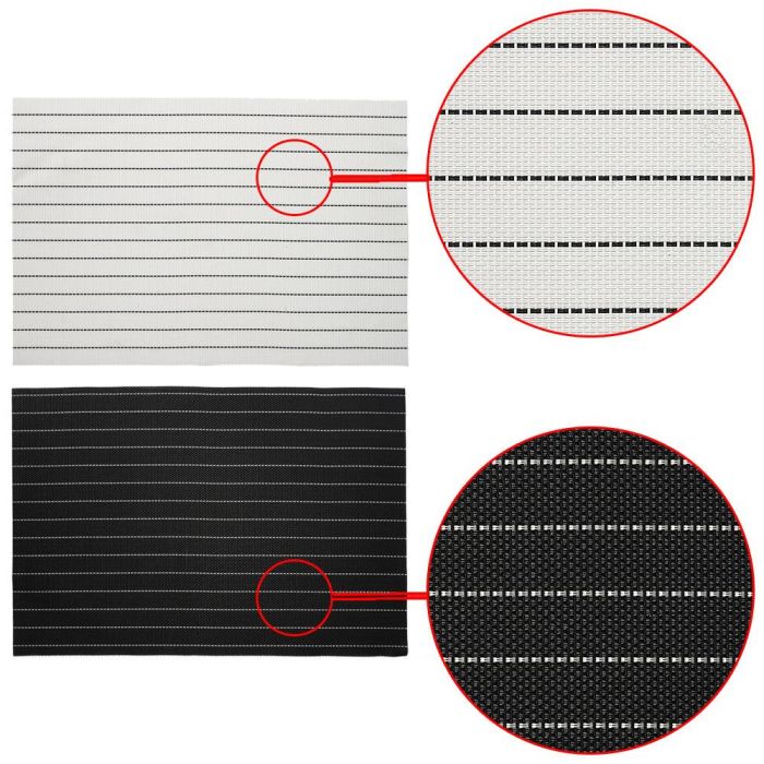 Home Deco Factory Individual Rayas 45x30 cm Colores Surtidos Blanco Negro 2