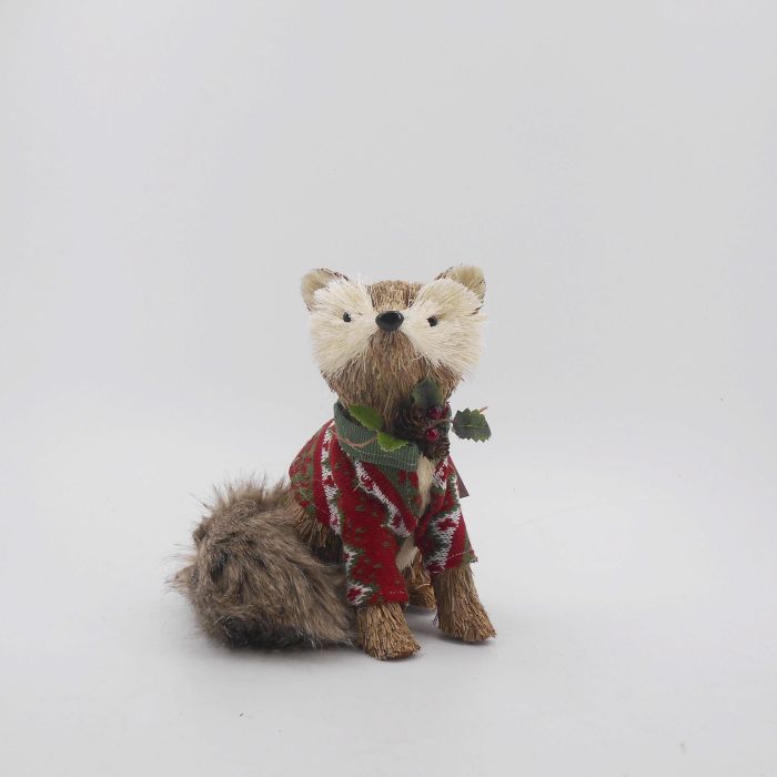 DKD Home Decor Figura Decorativa de Navidad con Diseño Alpino de Zorrito, Poliéster Marrón y Rojo, 18x21x16 cm (Pack de 2) 1 DKD Home Decor Figura Decorativa de Navidad con Diseño Alpino de Zorrito, Poliéster Marrón y Rojo, 18x21x16 cm (Pack de 2) 1