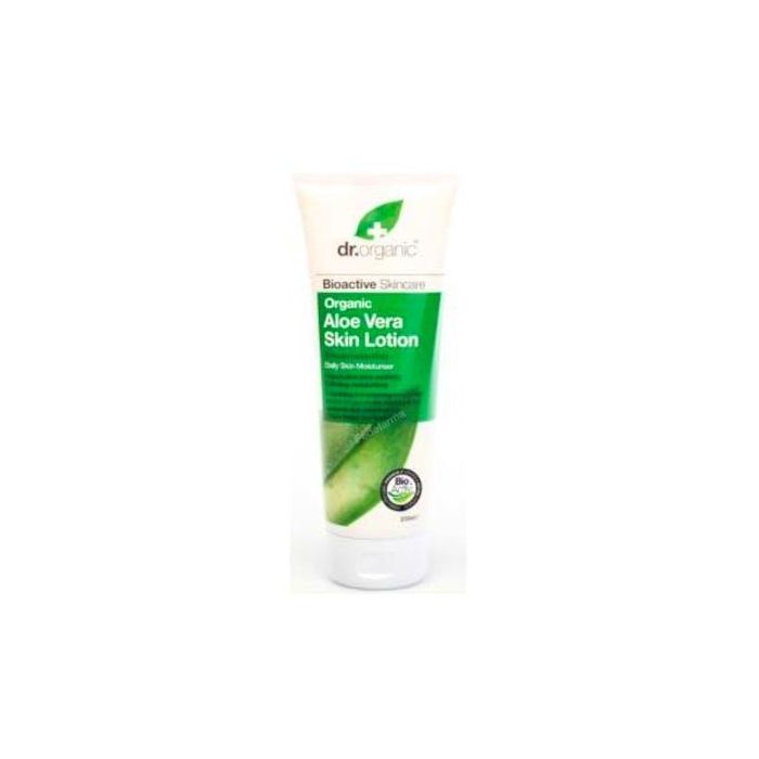 DR. ORGANIC Loción Corporal Hidratante y Reparadora de Aloe Vera Orgánico para Piel Seca/Dañada 200 ml