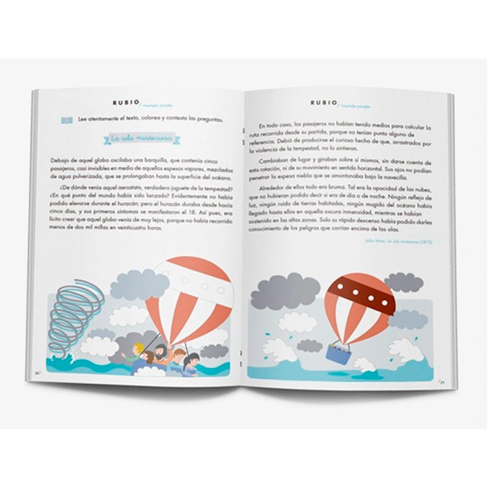 Rubio Cuaderno Competencia Lectora 4 Mundo Pirata - Cuaderno de Lectura Comprensiva para Niños, Formato DIN A5 2