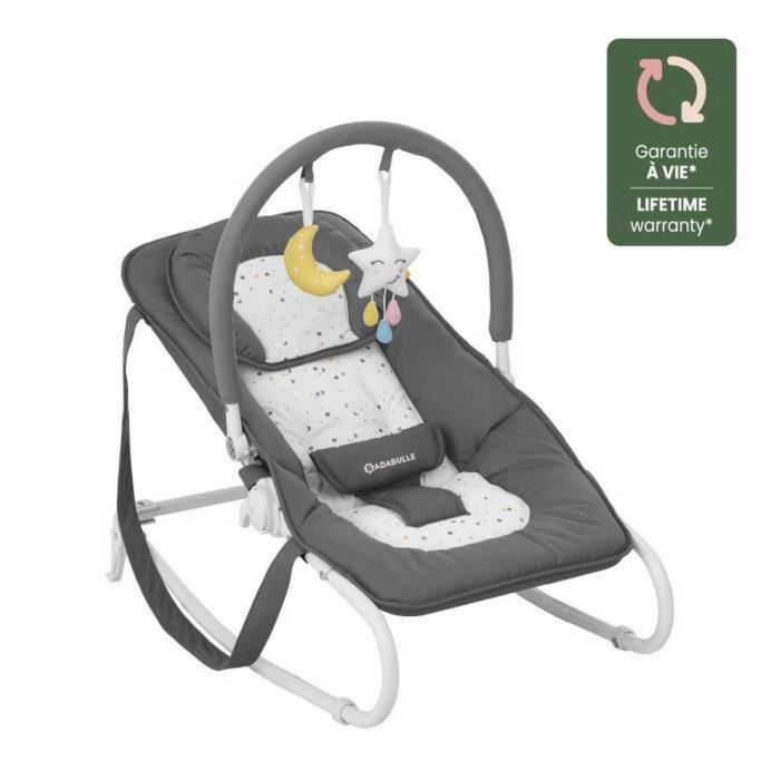 Badabulle Transat Easy Moonlight Tumbona para Bebé desde Nacimiento, 5 Posiciones Ajustables, Plegado Ultraplano y Lavable 2 Badabulle Transat Easy Moonlight Tumbona para Bebé desde Nacimiento, 5 Posiciones Ajustables, Plegado Ultraplano y Lavable 2