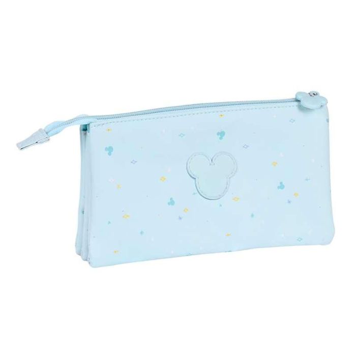 Portatodo Triple Mickey Mouse Clubhouse Baby Azul claro (22 x 12 x 3 cm) 1 Portatodo Triple Mickey Mouse Clubhouse Baby Azul claro (22 x 12 x 3 cm) 1