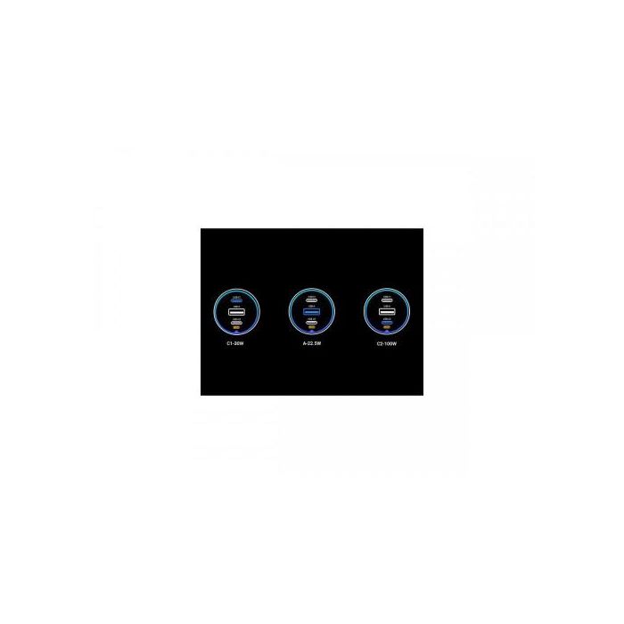 UGREEN Cargador Rápido para Coche 130W 3 Puertos USB-C y USB-A, Carga Rápida para Portátil, Teléfono Móvil, Tablet, Batería Portátil, Color Gris, Ref: 35025 2