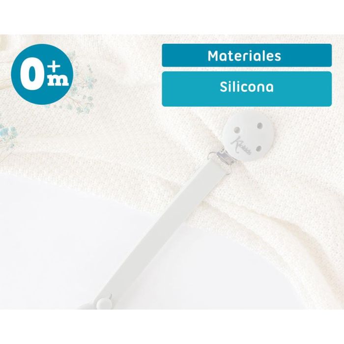 KioKids Sujetachupetes Pinza de Silicona y Acero Gris para Chupetes con Anilla Adaptable Bebé +0 Meses 5 KioKids Sujetachupetes Pinza de Silicona y Acero Gris para Chupetes con Anilla Adaptable Bebé +0 Meses 5