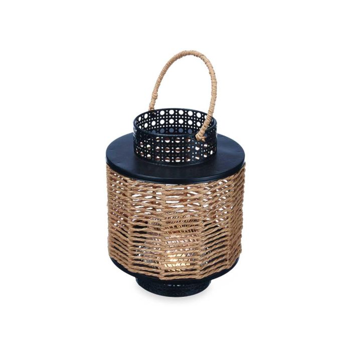 Farol Rattan Negro Natural Giftdecor 17X23CM (4 Unidades) 1 Farol Rattan Negro Natural Giftdecor 17X23CM (4 Unidades) 1