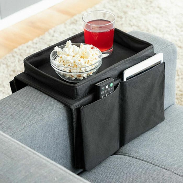 Innovagoods Bandeja para sofá con organizador de mandos v0101223 - Negro 4