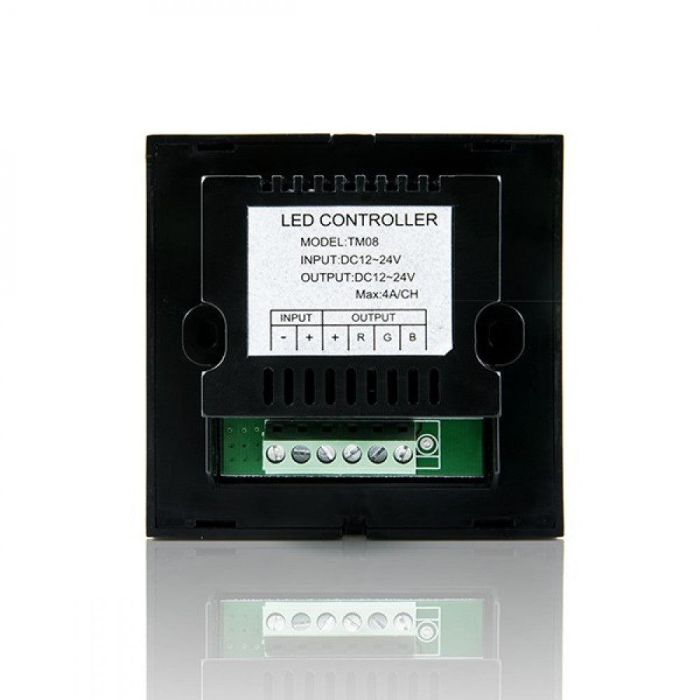 Controlador Empotrable Táctil Tira LED RGB 12-24VDC ► 144/288W 2