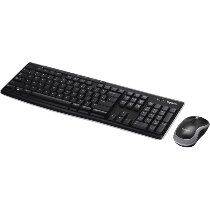 Logitech MK270 Teclado y Mouse Inalámbrico con Receptor USB, Larga Duración de Batería y Teclas de Acceso Directo, Color Negro 1