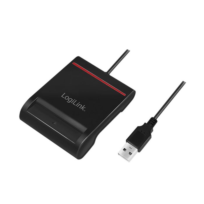 Logilink Lector de Smart Card y DNIe USB Externo, Compatible con PC/SC 1.0 y 2.0 ISO, IEC 7816 Clase A,B y C