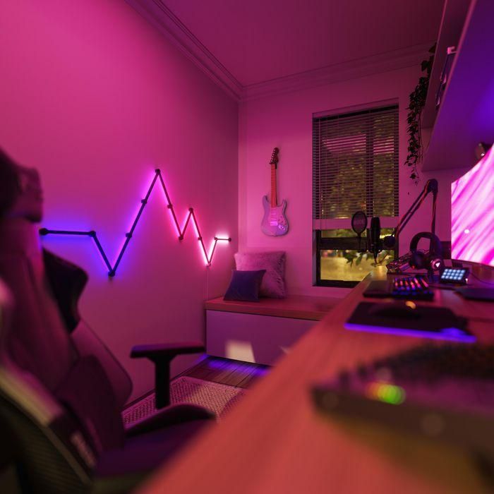 Nanoleaf Lines Skin Negro Mate 9 Piezas - Cubiertas Snap-On Ultra Ligeras para Personalizar Barras Luminosas 2 Nanoleaf Lines Skin Negro Mate 9 Piezas - Cubiertas Snap-On Ultra Ligeras para Personalizar Barras Luminosas 2