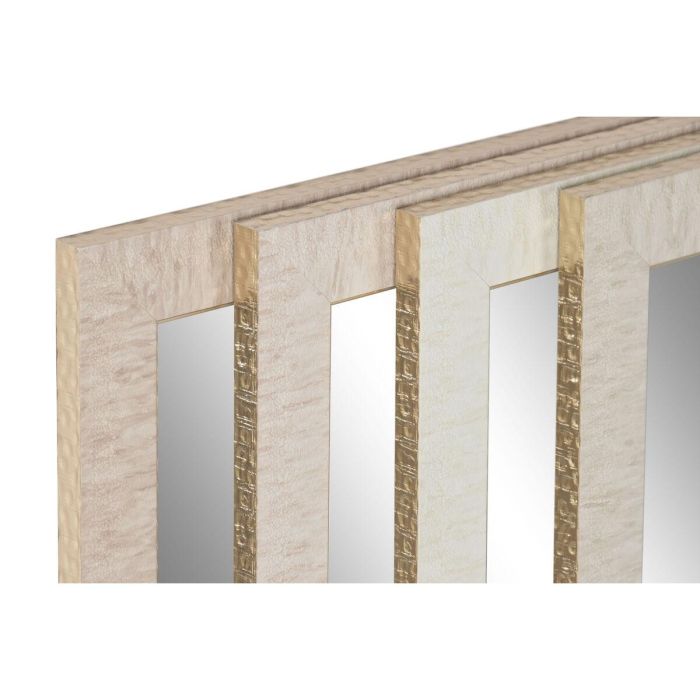 Espejo de pared Home ESPRIT Blanco Marrón Beige Gris Moderno (4 Unidades) 6