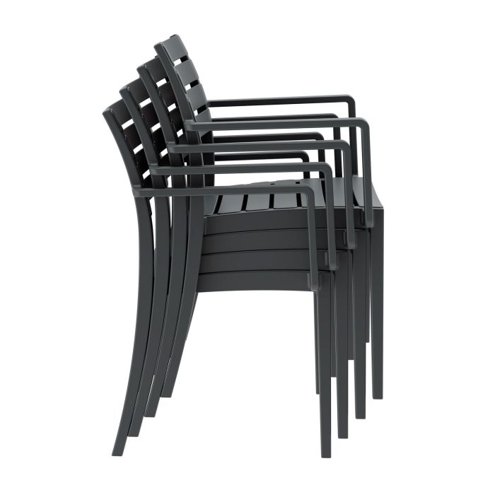 Silla Terraza Y Jardin DKD Home Decor Negro 52 x 84 x 57 cm (4 Unidades) 2 Silla Terraza Y Jardin DKD Home Decor Negro 52 x 84 x 57 cm (4 Unidades) 2