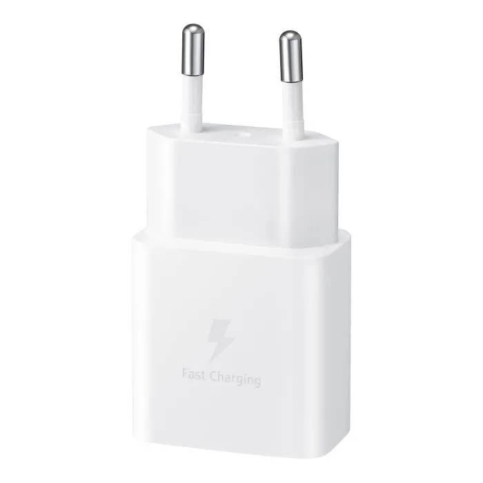Samsung Cargador de Pared 15W USB-C Blanco + Cable USB-C a USB-C 1M Blanco EP-T1510XWEGEU 1 Samsung Cargador de Pared 15W USB-C Blanco + Cable USB-C a USB-C 1M Blanco EP-T1510XWEGEU 1