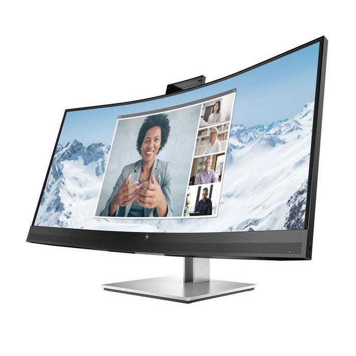 HP E34m G4 Monitor Curvo WQHD USB-C para Conferencias Certificado Zoom, con Webcam 5MP, Altavoces y Carga Laptop 11