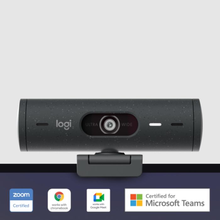 Logitech BRIO 500 Webcam Full HD 1080p 60fps Grafito con Autoenfoque y Corrección de Luz Automática 1