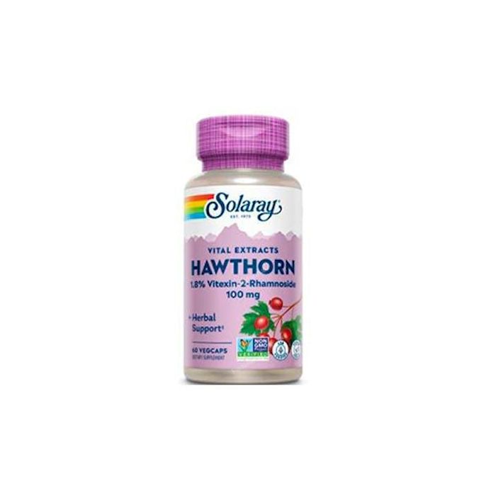 SOLARAY Espino Blanco Extracto 100mg 60 Cápsulas Vegetales Apoyo Cardiovascular