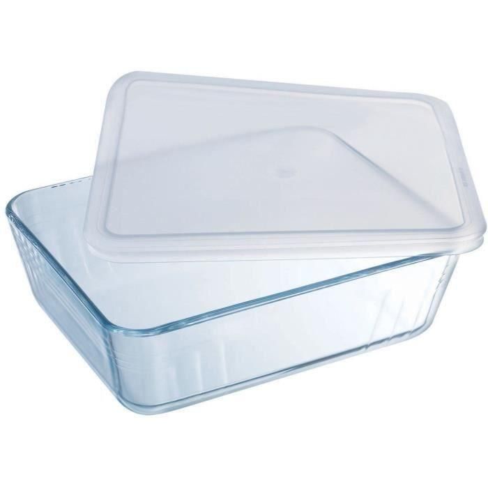 Pyrex Recipiente Rectangular Cook & Freeze Vidrio Borosilicato 1,5 L (22,5x17,5x6,5 cm) con Tapa. Apto Horno, Microondas, Congelador 2