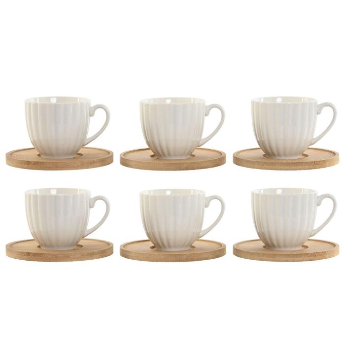Cafe Basicos DKD Home Decor Blanco 6.2 x 5.7 x 8.5 cm Set de 6 Cafe Basicos DKD Home Decor Blanco 6.2 x 5.7 x 8.5 cm Set de 6