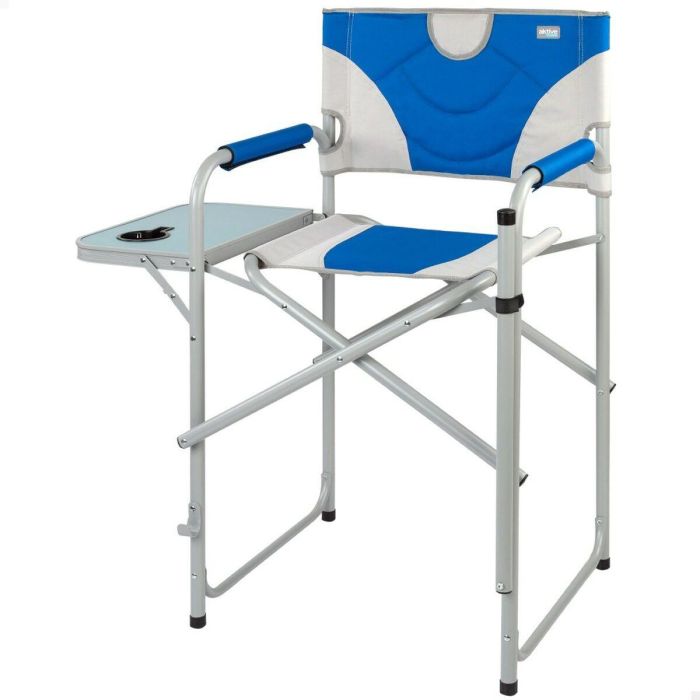 Color Baby Silla plegable de director XL con bolsillo, mesita auxiliar, acero y Oxford 600D 58x57x103 cm
