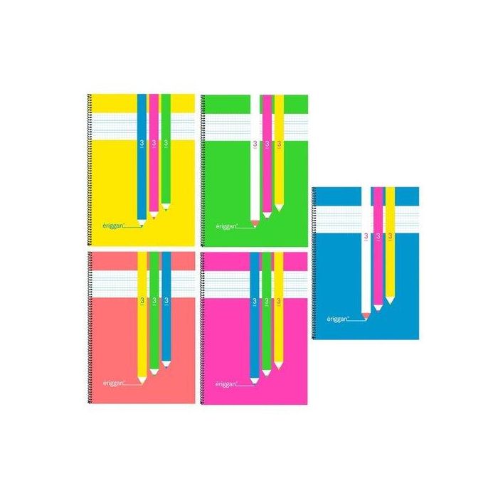 Lamela Bloc Eriggan Tapa Polipropileno Fº 80H 90G Cuadrovia 3 Mm (5 Col.Surt.)