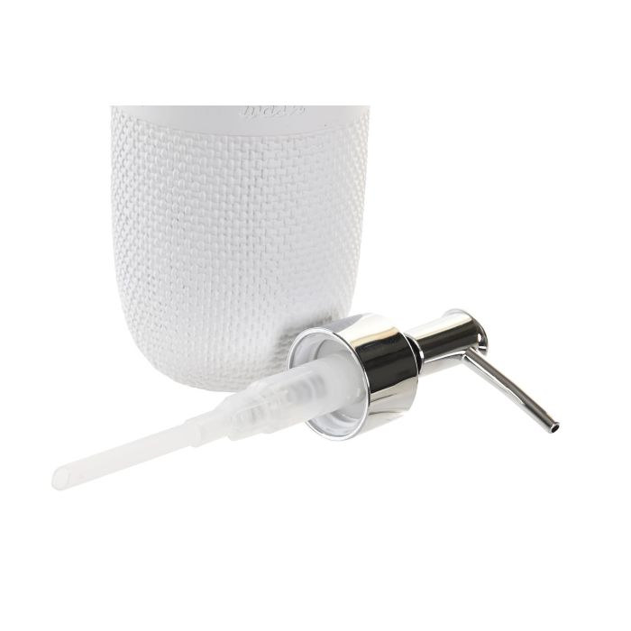 DKD Home Decor Dosificador Básicos Blanco Cemento y PP 7.5 x 16.5 x 8.5 cm 1