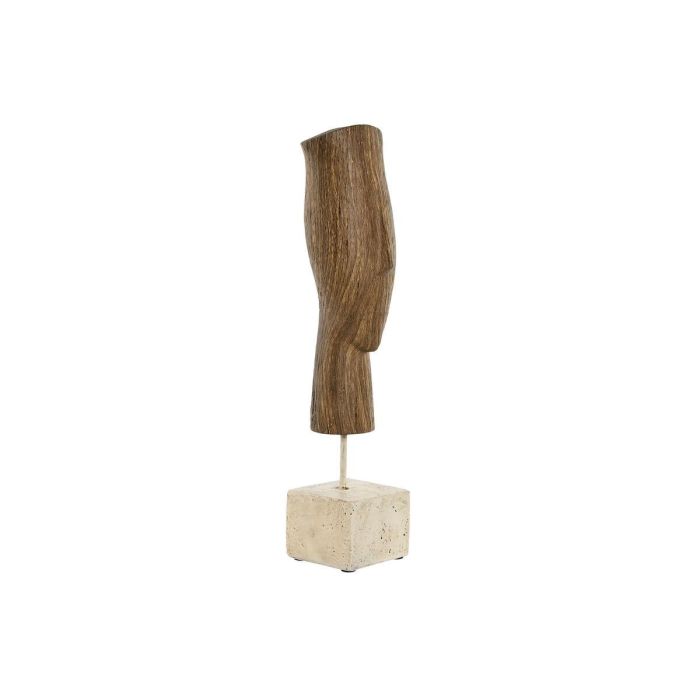 Figura Colonial DKD Home Decor Marron Blanco 8.5 x 37.5 x 8.5 cm