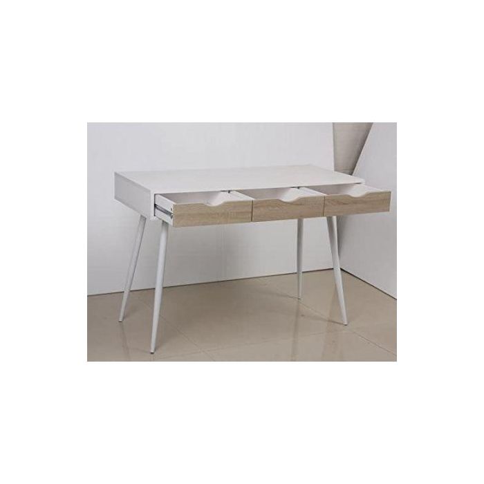Mesa de Escritorio Eurosilla UCLA - 50 x 75 x 110cm / Acabado Blanco y Roble 2 Mesa de Escritorio Eurosilla UCLA - 50 x 75 x 110cm / Acabado Blanco y Roble 2