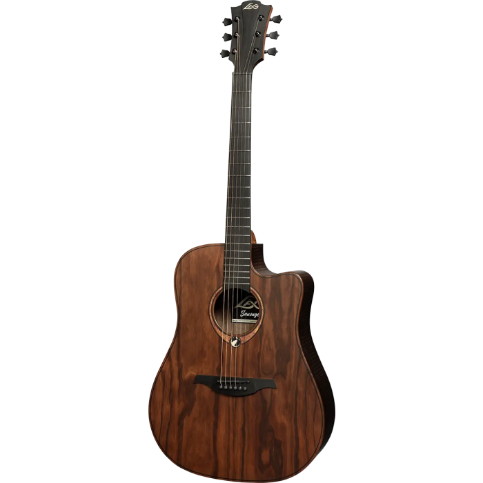 LAG Guitarra Acústica Electroacústica Dreadnought Cutaway A/E Natural Satinado Sauvage Lag 2