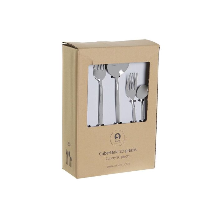 Cubertería DKD Home Decor Plateado Acero Inoxidable 2 x 0,5 x 22 cm 20 Piezas 1
