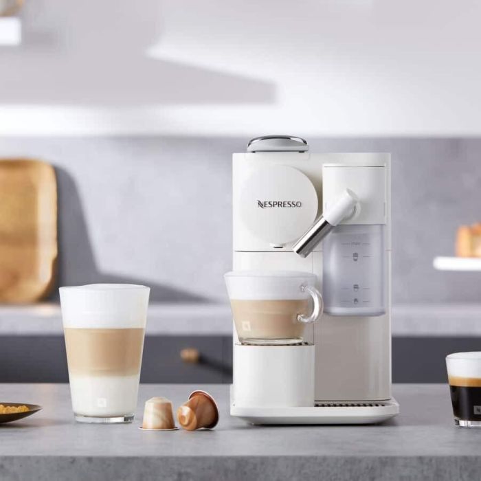 DeLonghi Lattissima One EN510.W Cafetera Espresso Nespresso Automática con Depósito de Leche 1L Blanca 6