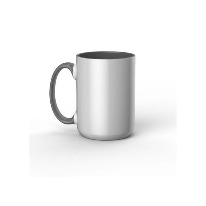 Cricut 2009330 Taza Sencilla de Cerámica, Gris y Blanco, 0.425 L