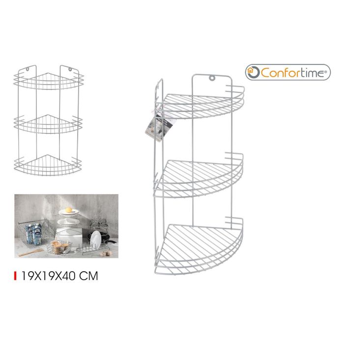 Rinconera Cocina 3 Estantes Grey - Confortime (6 Unidades) Rinconera Cocina 3 Estantes Grey - Confortime (6 Unidades)