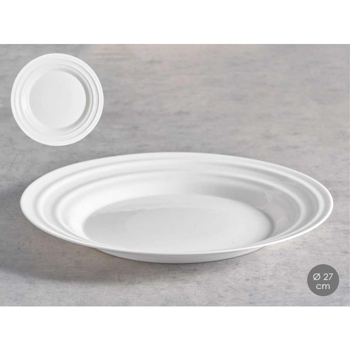 Plato Llano Ondas Opal 27Cm Vivalto (24 Unidades) Plato Llano Ondas Opal 27Cm Vivalto (24 Unidades)