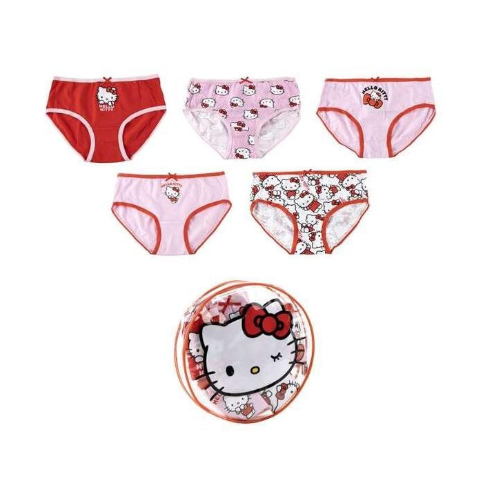 Cerdá Pack Braguitas Single Jersey Neceser Hello Kitty T06/08 - Modelos Surtidos para Niña Talla 6-8 Años 1