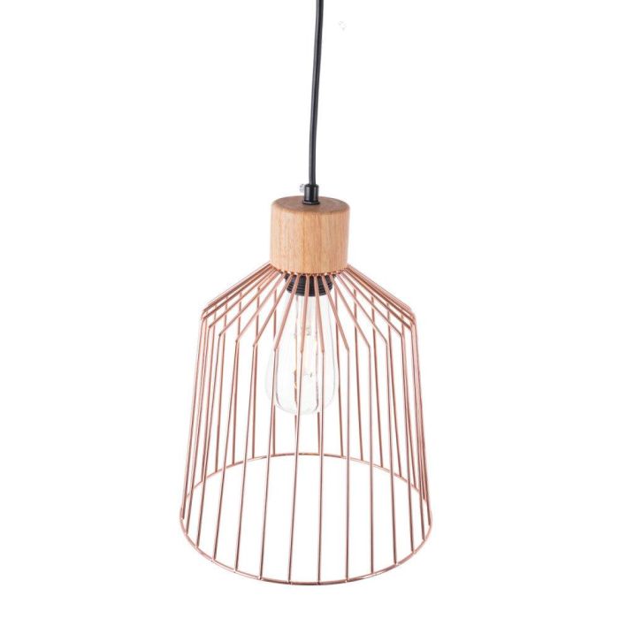 Lámpara Colgante Turkistan SKD-P80048 de Metal y Madera, Estilo Nórdico, Diseño Único para Bombilla LED E27, Cable Ajustable 3 Lámpara Colgante Turkistan SKD-P80048 de Metal y Madera, Estilo Nórdico, Diseño Único para Bombilla LED E27, Cable Ajustable 3