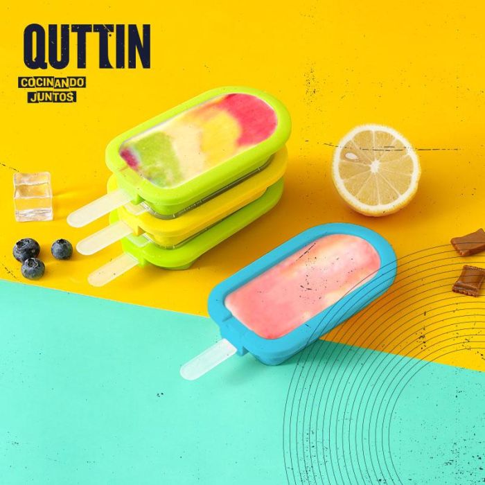 Quttin Molde Helado Individual Silicona 6,5 x 3 x 14 cm (36 Unidades) 7