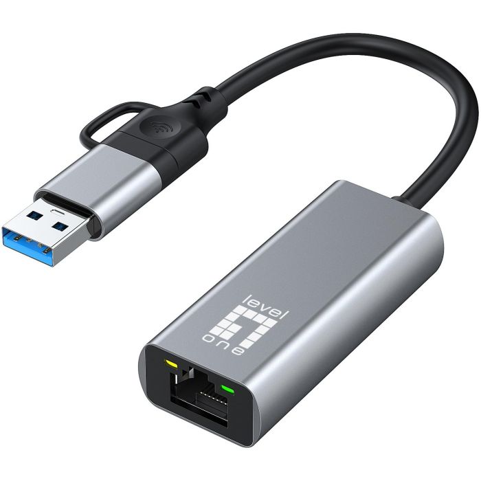 Adapter USB-C + USB-A -> RJ45 10/100/1000/2500 gr 1 Adapter USB-C + USB-A -> RJ45 10/100/1000/2500 gr 1