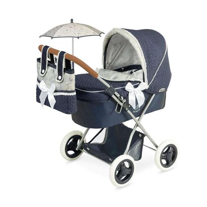 Decuevas Coche de Muñeca Plegable Vintage con Sombrilla, 38x65x60cm, Metal, Plástico, Poliéster, +3 Años