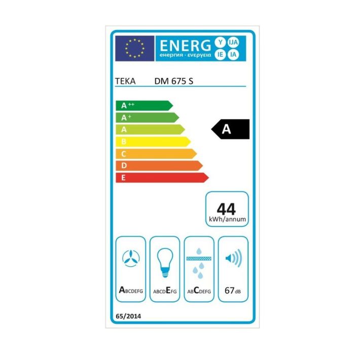 Campana Convencional Teka DM675S 60 cm 603 m3/h 67 dB 278W Gris Plateado Acero 1 Campana Convencional Teka DM675S 60 cm 603 m3/h 67 dB 278W Gris Plateado Acero 1