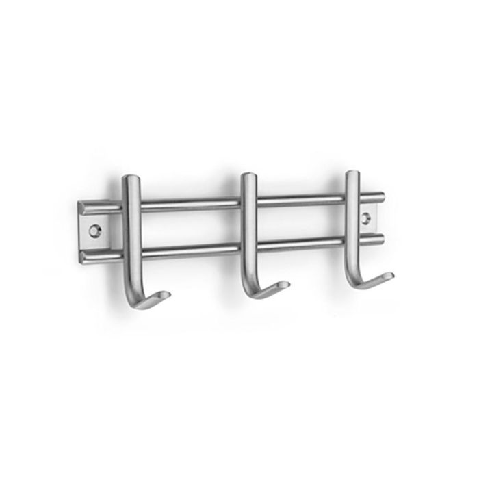 Inofix Colgador múltiple de acero inoxidable 3 ganchos cromado