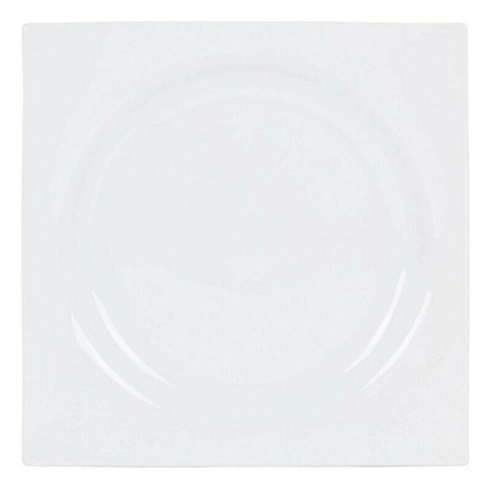 Plato Llano Zen Porcelana Blanco (27 x 27 x 3 cm) Plato Llano Zen Porcelana Blanco (27 x 27 x 3 cm)