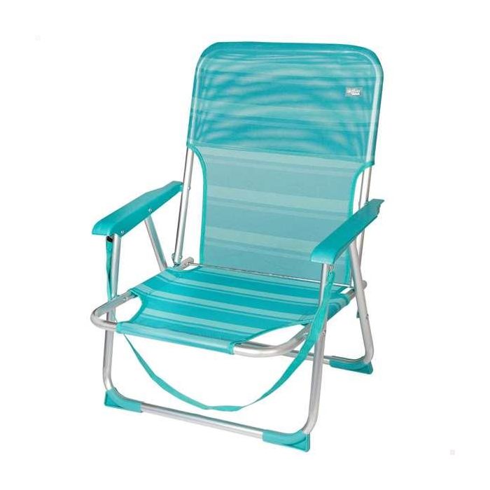 Silla playa plegable aluminio fija mediterran 55x35x72 cm Silla playa plegable aluminio fija mediterran 55x35x72 cm
