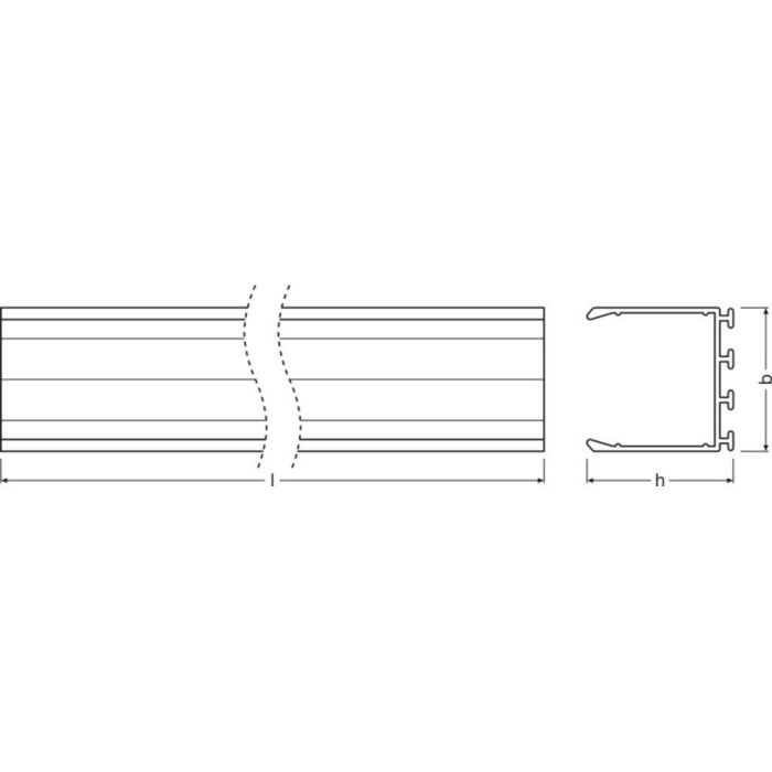 [LVE-4058075278165] Ledvance Perfíl Ancho Tiras LED -PW03/U/26X26/14/1 1M 1