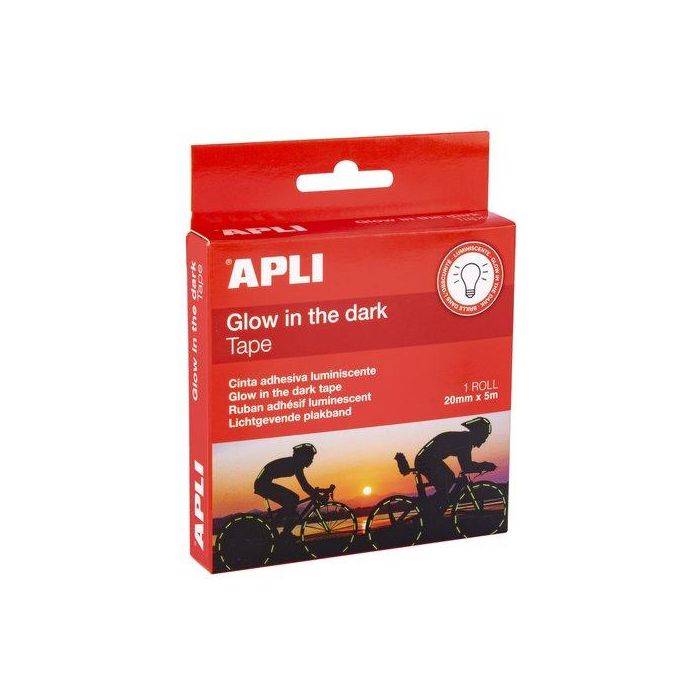 Cinta Adhesiva Apli Luminiscente Rollo De 5M X 20Mm