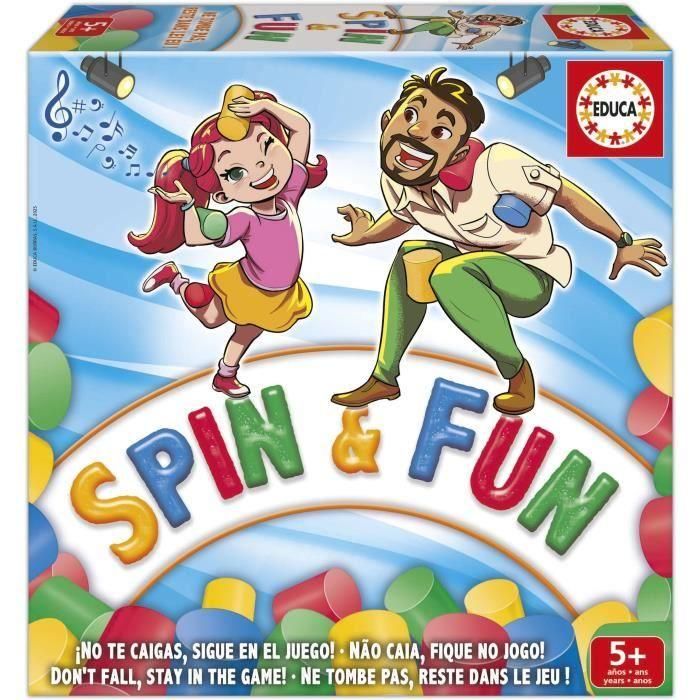 Educa 8412668201705 Juego de Equilibrio Spin & Fun para 2 a 4 jugadores a partir de 5 años