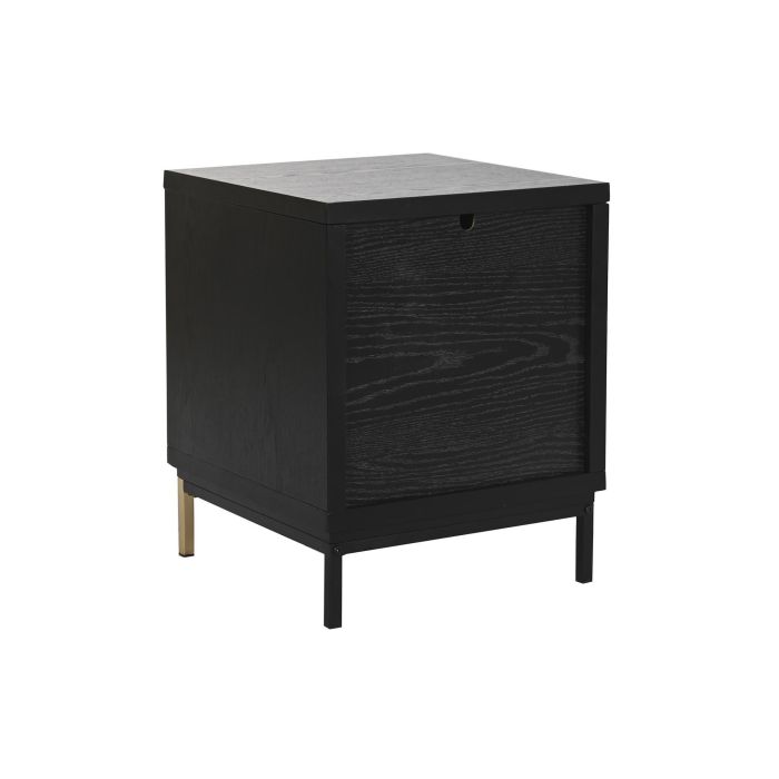 DKD Home Decor Mesita De Noche Oriental Negro Dorado 40 x 50 x 40 cm 5