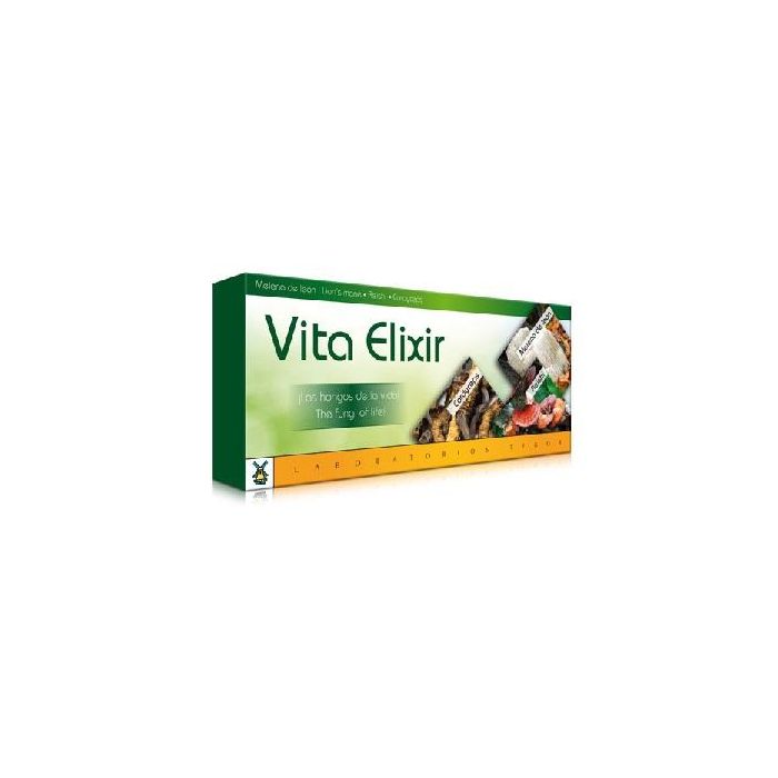 TEGOR Vita Elixir con Reishi, Cordyceps, Shiitake, Champiñón del Sol y Melena de León - 60 Cápsulas