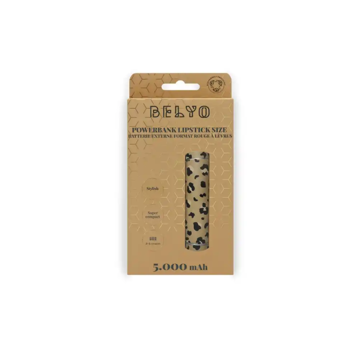 Wondee Batería Externa 5.000 mAh Leopardos Diseño Compacto Estilizado 3