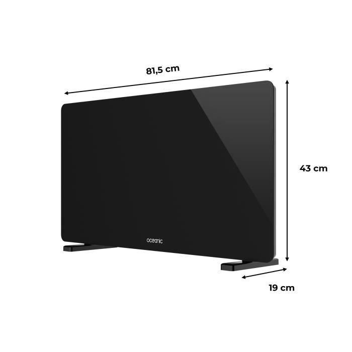 Radiador del convector eléctrico móvil oceánico - 2000 W - termostato digital - negro 2 Radiador del convector eléctrico móvil oceánico - 2000 W - termostato digital - negro 2