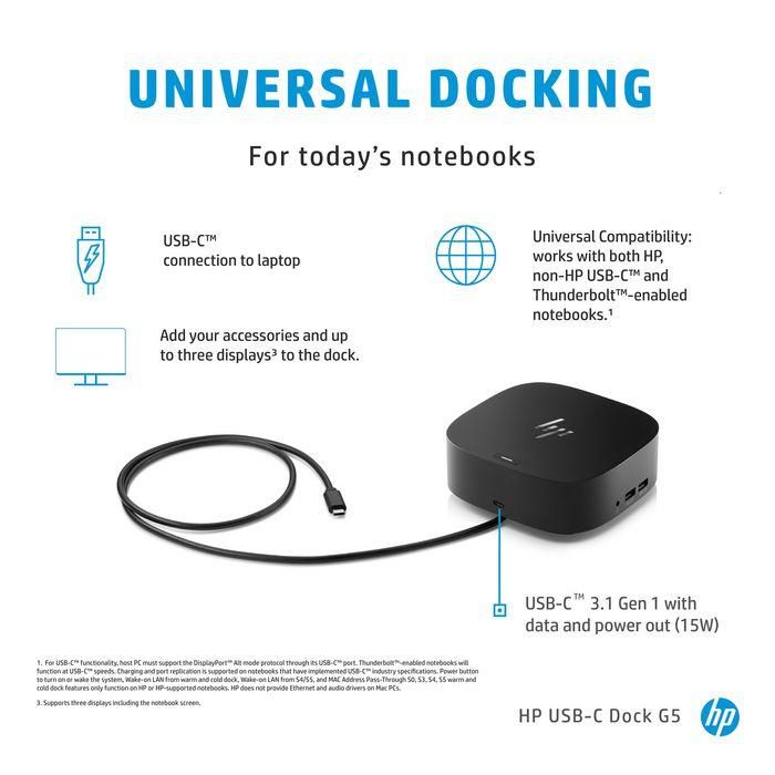 HP Docking station G5 Base USB-C 21 HP Docking station G5 Base USB-C 21